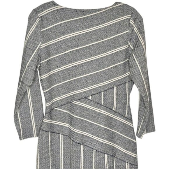 Maeve for Anthropologie Faux Wrap Top Sheath - Navy/Cream - Small - Picture 7 of 12